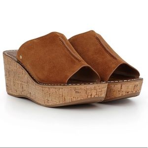 Sam Edelman Ranger Suede Slip-On Sandal Brown Sz 9